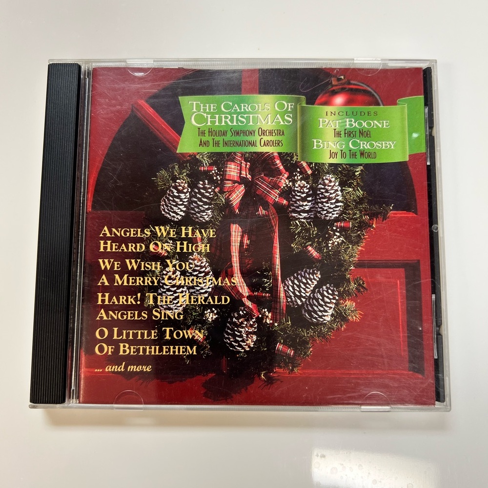 The Carols of Christmas CD - Festive Red and Green Cover